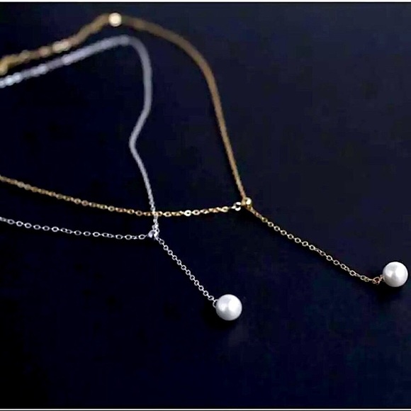 ⚜️[𝟯/$𝟭𝟴]⚜️Gold Pearl Delicate Drop Choker NEW - Picture 6 of 10